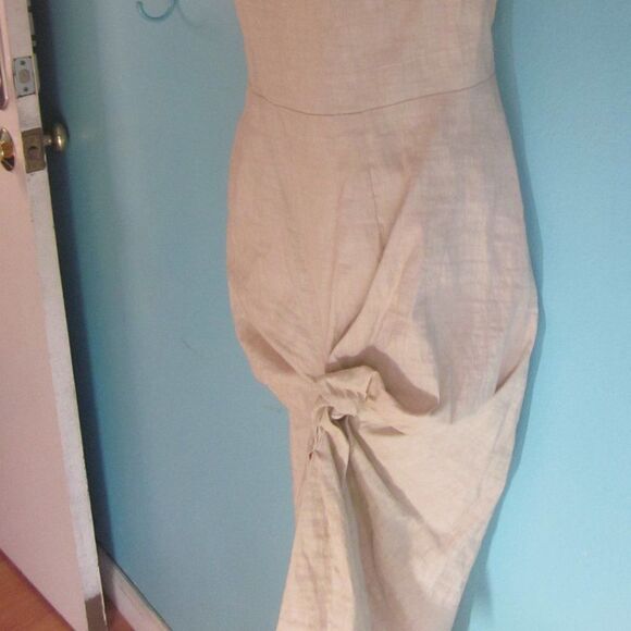 Malloni Italian Linen Stretch Sheath Dress Size 40 / 2 - Picture 10 of 12